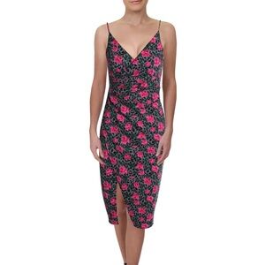 Betsey Johnston Floral Cocktail Wrap Dress